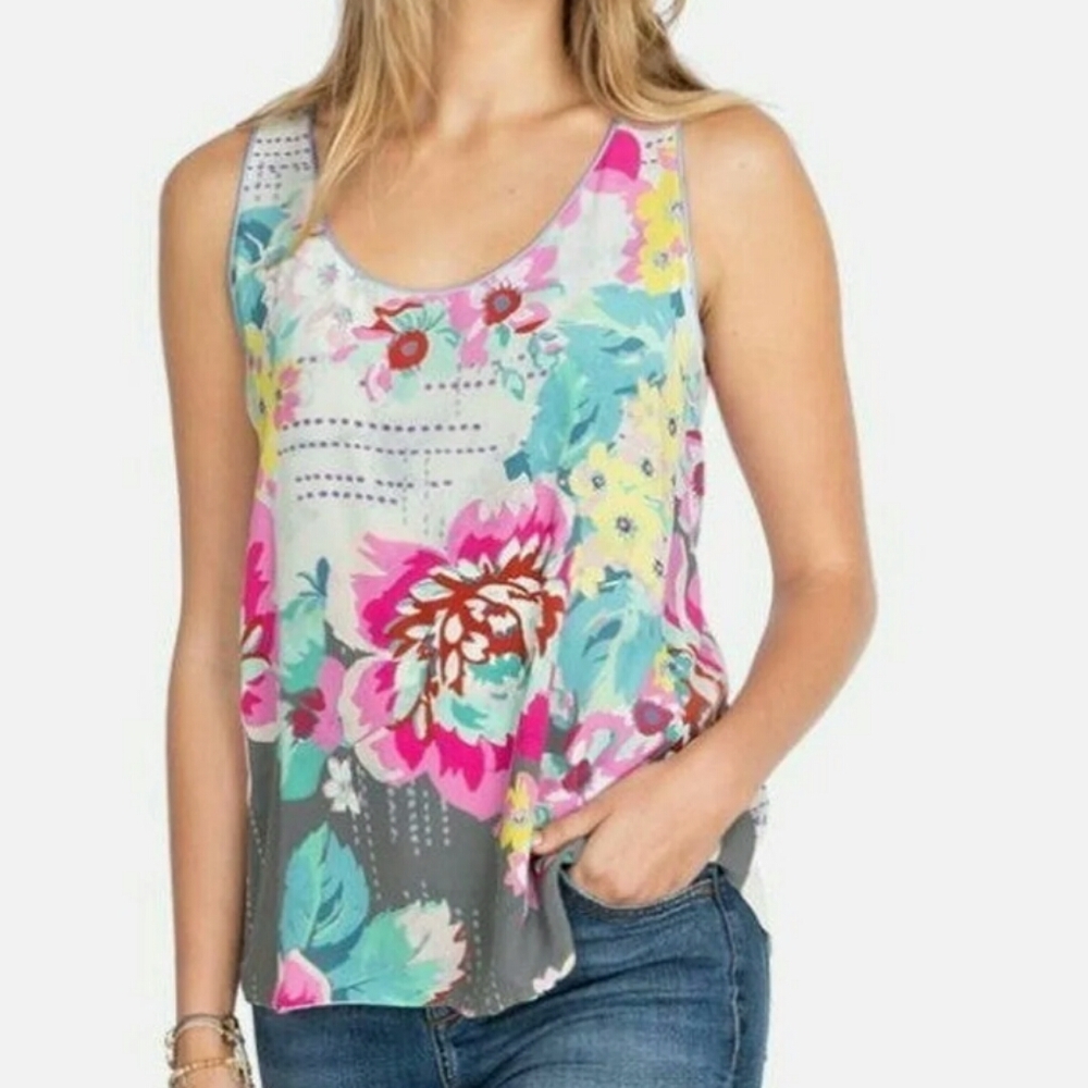 NWOT Johnny Was Ferrara Reversible Silk Tank Large